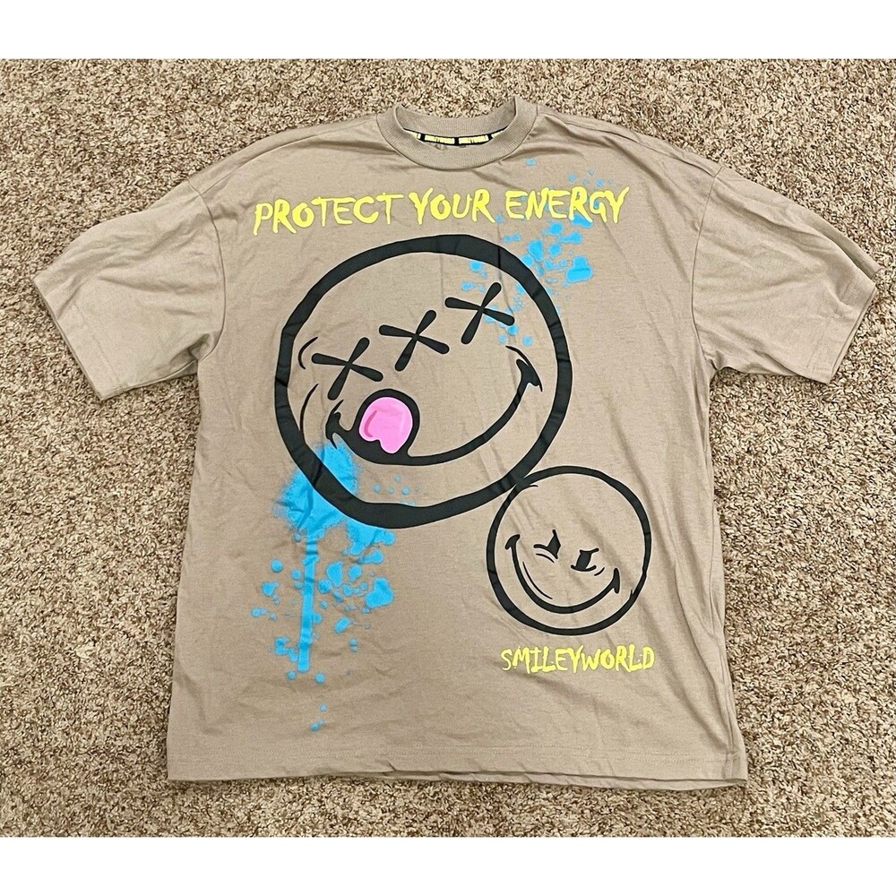 SmileyWorld Protect Your Energy Graphic T-Shirt S #1020